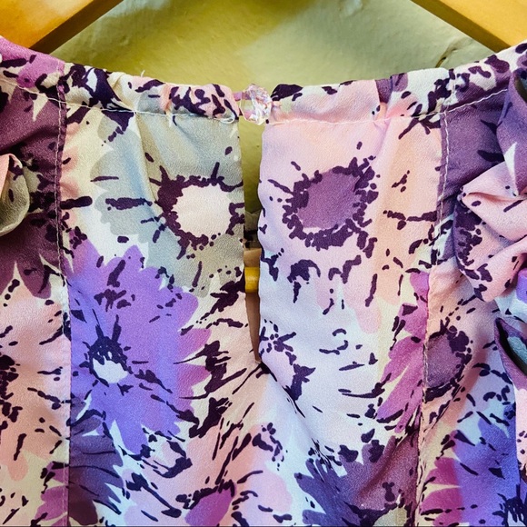 Moby Goby Purple Floral A-Line Girls Dress sz 4 - Picture 3 of 7